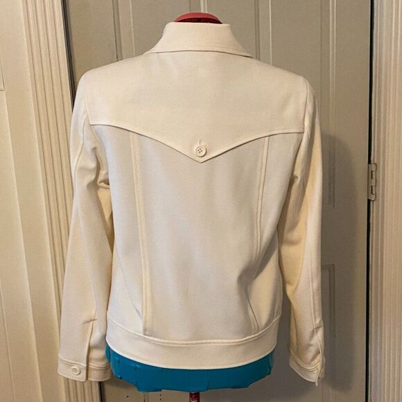 Evan Picone Button Down Long Sleeve V-Neck Lined Jacket Women Size 10 - Picture 3 of 5